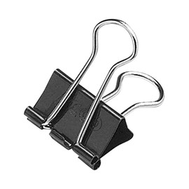 ACCO Binder Fold Back Binder Clips, 1-Inch Size, Black, Box of 12 Clips (5050572022)