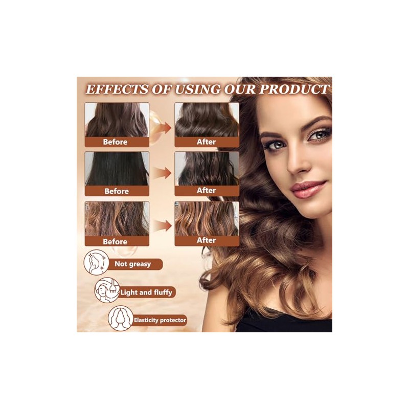 Meanju Long-Lasting Styling Moroccan Volume 300 g, Moroccan Curl Cream,