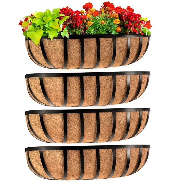 Sekcen Railing Planter Window Box Deck Balcony Rail Planter 24