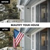 G128 5 Feet Tangle Free Spinning Flagpole (White) American Flag