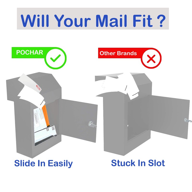 Pochar Door Drop Box for Mail, Rent, Deposit, and Night