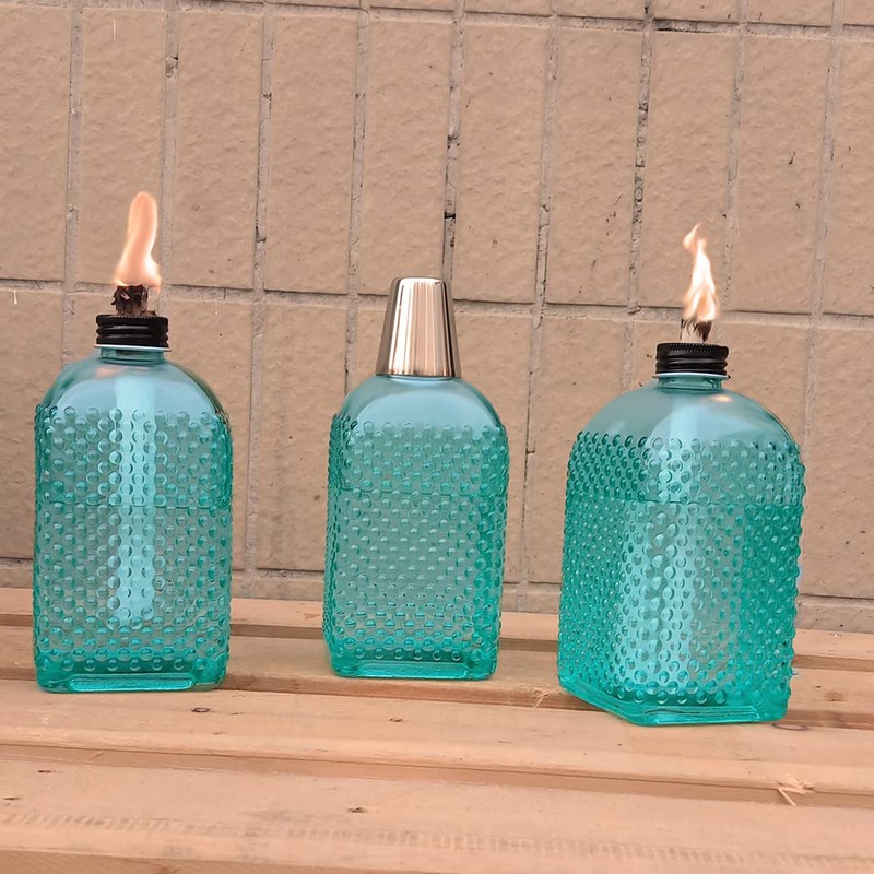 OEXEO 4-Pack Table Torch,Torch Wicks, Torch Light,Tabletop Torch,Citronella Torch,Garden Torch,Patio