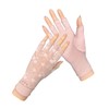 XFONZYUN Women's Gloves, Lace, Fingerless, UV Protection, Sunscreen, Anti-Slip, Half