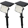 2-Pack Solar Spotlights with 64 LEDs, IP65 Waterproof Outdoor Landscape