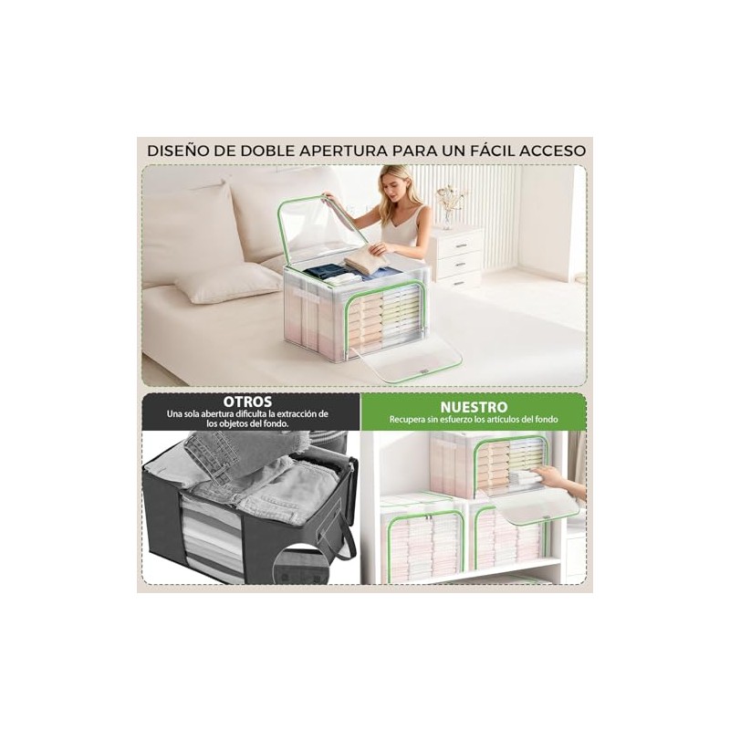 VIOPY 3Piezas Bolsas De Almacenamiento Con Soporte De Estructura De