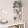 Sezanrpt 3 Tier Acrylic Corner Shelf Organizer Storage 9.5x9.5x15.7 Inch,