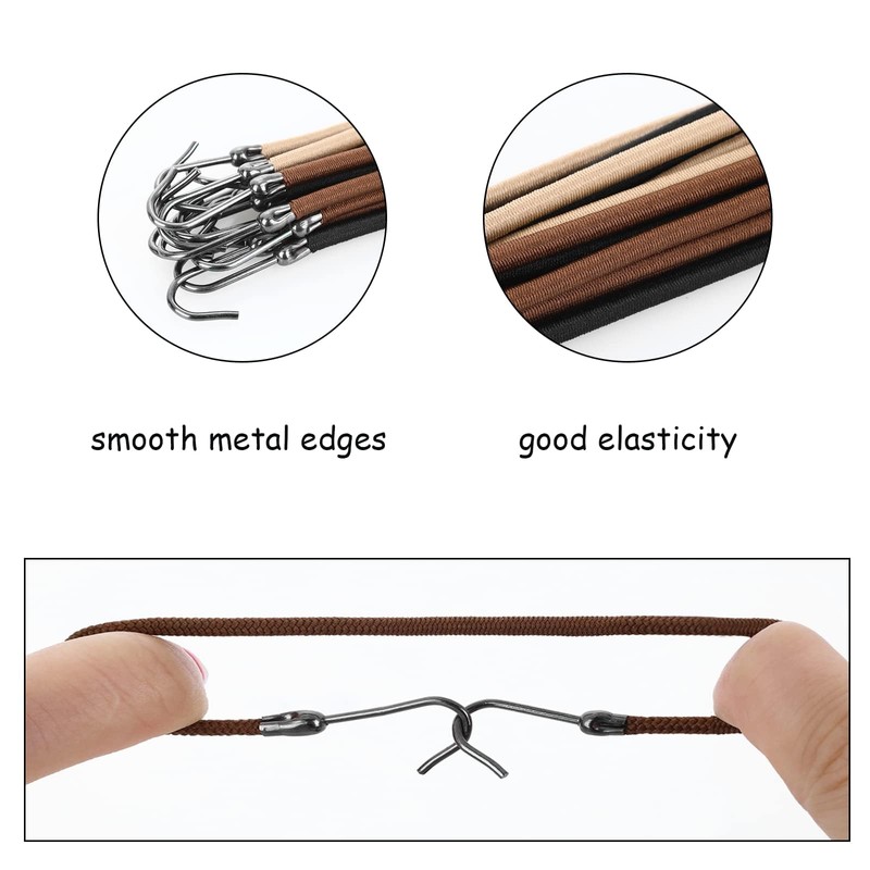 ieron 15pcs Elastic Hook Hair Tie, Open Ponytail Hooks, Hair