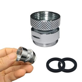 360 Degree Swivel Faucet Adapter, Female 22mm to 22mm Male NPT Thread Brass Kitchen Sink Faucet Adapter Water Purifier Tap Aerator Connector