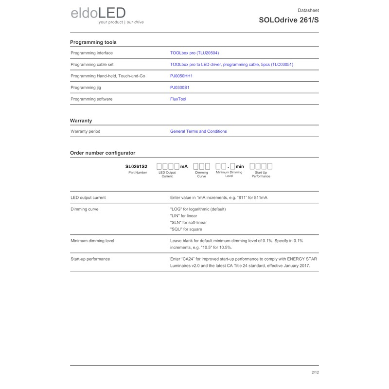 eldoLED | SOLOdrive 261/S | 20W 0-10V 'Dim to Dark'
