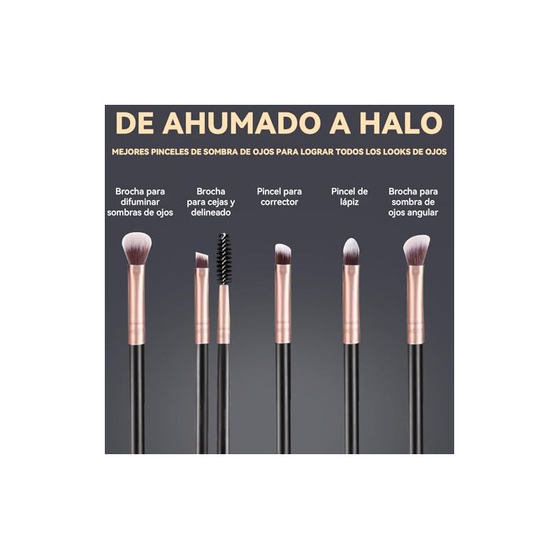 13 Piezas Set De Brochas De Maquillaje Profesional Para Ojos