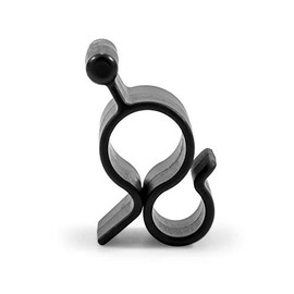 Camco Awning Clip for Rope Light, 10 Pack - Slides into Awning Roller Bar Channel to Create a Convenient Hook - Two Hanging Positions - Holds Party Lights, RV Lights, String Lights - Black (42708)