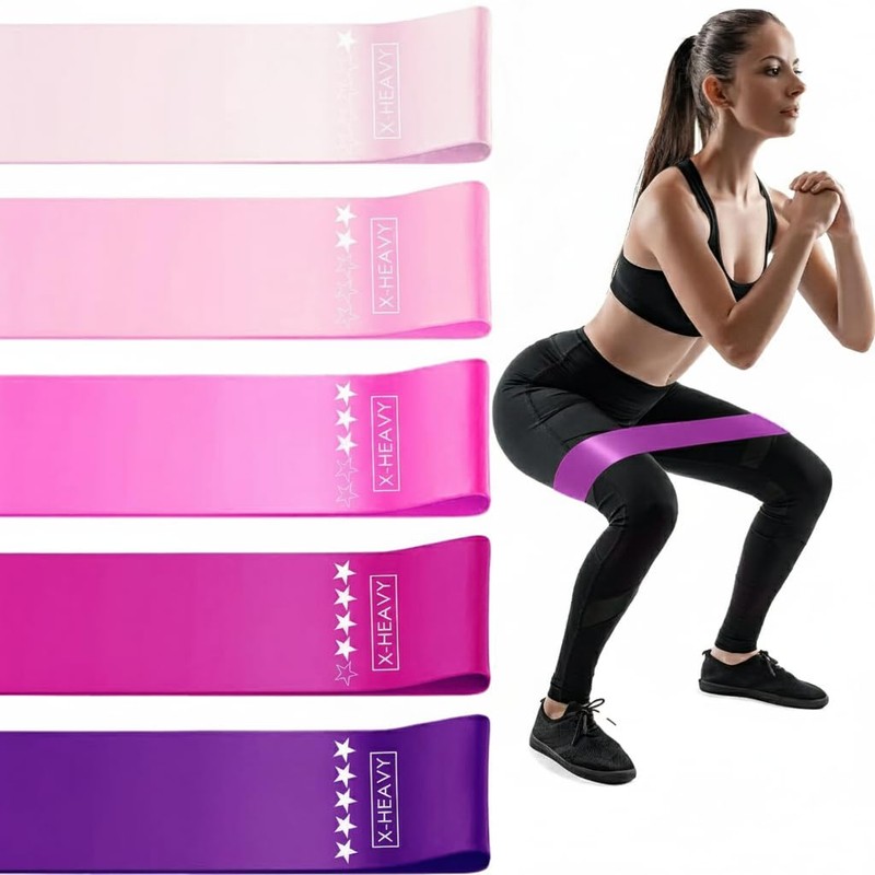 Genérico Cardio Beat Bandas de Resistencia, 5 Piezas, X-Light, Light,