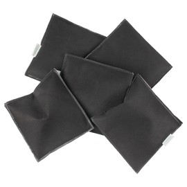 BambooMN Activated Bamboo Charcoal Odor Absorbing Moisture Eliminating Square Pouch, 100g Per Bag, 5 Bags Black