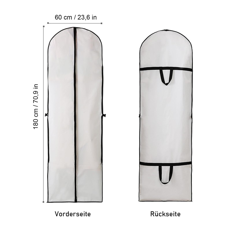 Garment Bags Long 180 x 60 cm, Garment Bag with