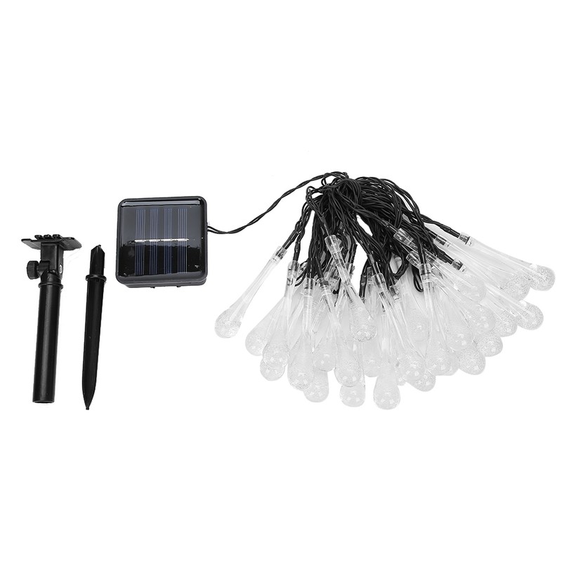 DropShaped 30 LED Solar String Light Waterproof Garden Decoration Light