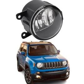 Sagnod Auto Fog Light compatible with 2015-2022 Jeep Renegade, 2017-2021 Jeep Compass, 2014-2024 Dodge Ram, 2012-2021 Fiat 500