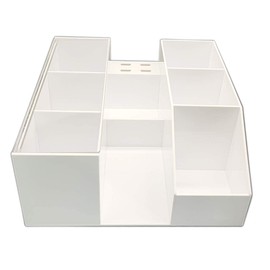 zalati Eyelashes Beauty Tool Storage Box Cosmetic Makeup Display False Eyelash Extension Container Organiser Tool Box Storage Box White Acrylic, White