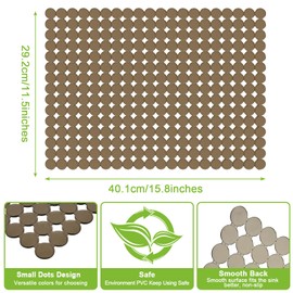 Coopay 2 Pack Kitchen Sink Mat Plastic Protect Mat PVC Eco-Friendly Kitchen Adjustable Stainless Steel/Porcelain Dish Drying Pad Protector for Bottom of Sink, 15.8" x 11.5" (Gray)