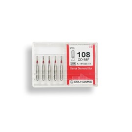 107.8F1, Cylinderical, 0.8 mm Dia, Fine Grit Diamond Bur, 5 per Pack