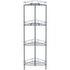 HuggieGems 4 Tier Floor Standing Corner Shower Caddy Organizer Shelf