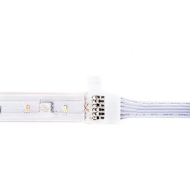 Litcessory 6-Pin to Cut-End Extension Connector Compatible with Nanoleaf Essentials Lightstrips (2in, 4 Pack, White)
