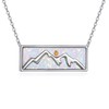 POPLYKE Mustard Seed Necklace 925 Sterling Silver Opal Mountain Necklace
