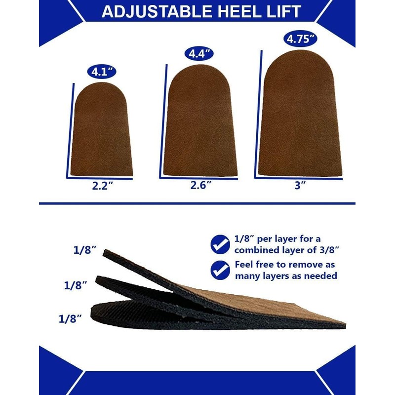 Adjustable Heel Lift, Small (Pack of 2)