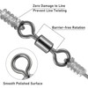 Alwonder 100PCS Micro Swivels for Fly Fishing, Small Rolling Barrel