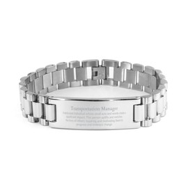 Stainless Steel Bracelet for Transportation Manager - Uplifting and Inspirational Gifts for Birthday, Christmas, and Graduation - Enriching Lives and Inspiring Change