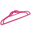 YAFF 50 pcs Clothes Hanger Set Anti-Slip Pink Velvet