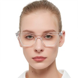OCCI CHIARI Reading Glasses Women's Reader Cat Eye Eyeglasses 0 1.0 1.25 1.5 1.75 2.0 2.25 2.5 2.75 3.0 3.5 4.0 5.0 6.0 (Transparente 300