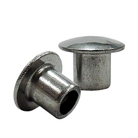 Stainless Steel Rivets Tubular Rivets Oval Head Fasteners 100 Pcs 3/32"X1/8" Semi-Tubular Rivets Rivet Tools Stainless Rivets Two Piece Rivets Tubular Rivet Tool Super-Deals-Shop