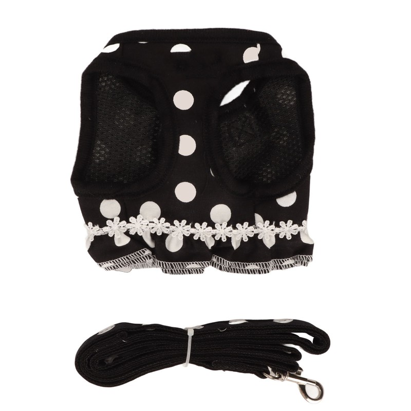 Dog Harness Leash Cute Stylish Polka Dot Pet Vest Traction