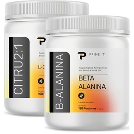 Primetech Nutrition Citrulina Malato y Beta Alanina, crea y personaliza tu propio Pre Entreno sin estimulantes, con ingredientes de alta pureza para un excelente rendimiento en el deporte