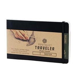 Pentalic Art Recycled Sketch Book, 5 by 8-Inch, Black