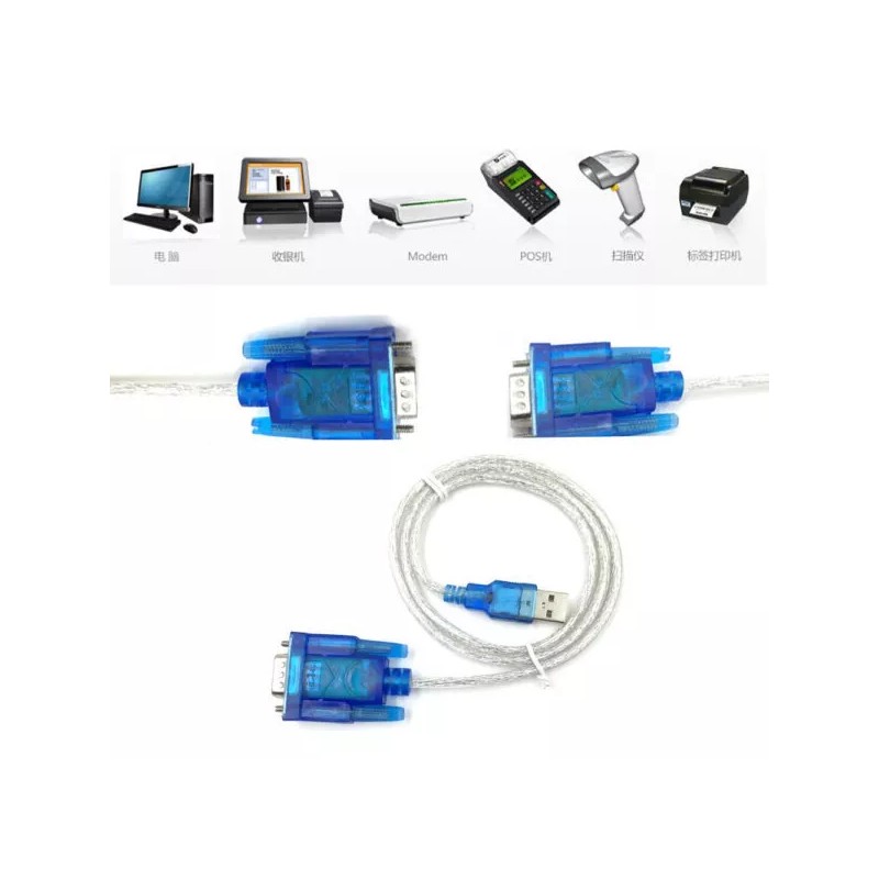 EGTMA Adaptador Rs232 Serial Dv9 Macho A Usb 2.0 Macho