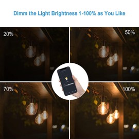 New One Smart Dimmer Plug Outdoor 2 Pack, IP65 Waterproof Smart Outlet, Dimmable Compatible with Google Assistant, Alexa, Voice Control