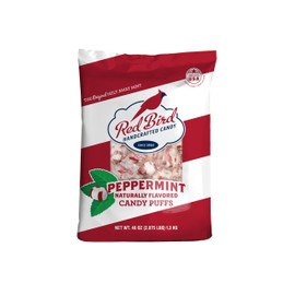 Red Bird Soft Peppermint Candy, Individually Wrapped, Gluten Free Breath Mints, 46 oz Bag
