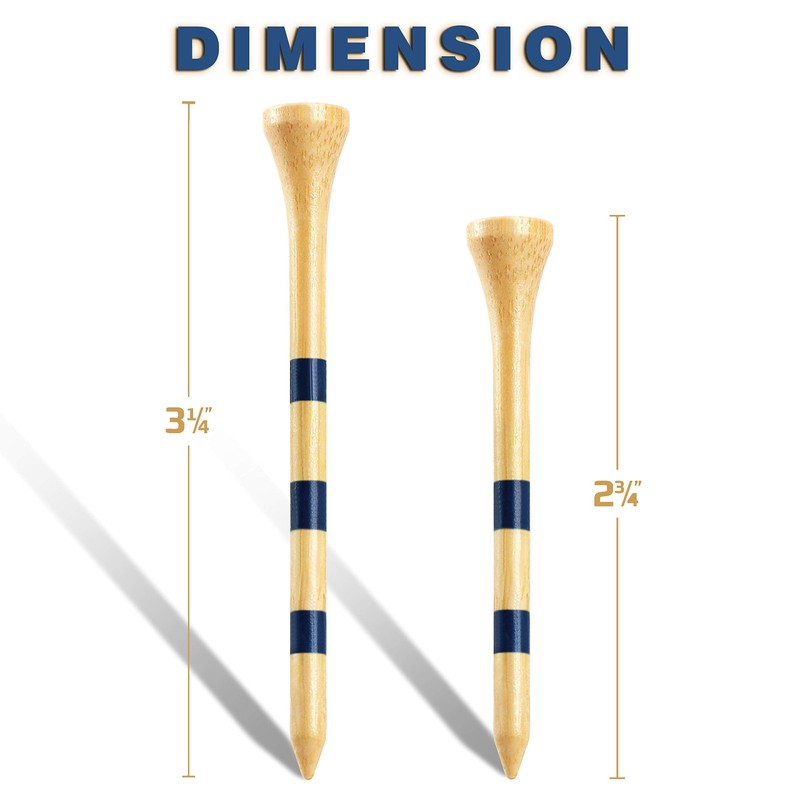 CHAMPKEY Premium Bamboo Golf Tees (70mm & 83mm) | Made