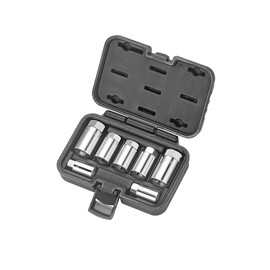 Kauplus 7PCS Stud Remover Tool Set, SAE Stud Removal Socket Set - 5/8", 9/16" 1/2", 7/16" 3/8", 5/16" 1/4", Damaged Bolt and Stud Extractor