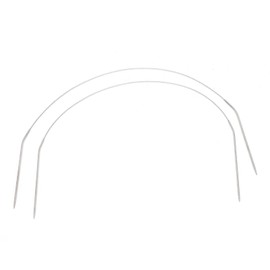 Agujas de Tejer Circulares de 1,5-5 Mm Agujas Circulares de Acero Inoxidable Varios Tamaños de Agujas de Ganchillo, Agujas de Coser de Tejer Circulares de Metal para el Hogar (43cm)