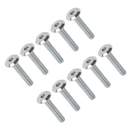 TERF® M6 X 40mm Joint Connector Bolts M6 (6mm) X 40mm Barrel Bolts Hex Allen Key Socket Flat Head Furniture Joint Connector Bolt - Pack of 10