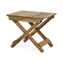 Christopher Knight Home 312838 Constance Outdoor Folding Side Table, Natural