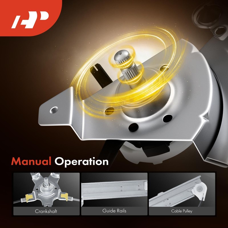 A-Premium Manual Window Regulator Compatible with Nissan Frontier 2005-2019 &