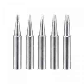 uxcell Lead-free Soldering Iron Tip Flat Edge 0.8D+1.2D+1.6D+2.4D+3.2D 4mmx41mm Replacements for Soldering Station 5Pcs
