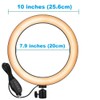 Kiyo pro Webcam Ring Light with Clamp Stand,10 Inch Sefie