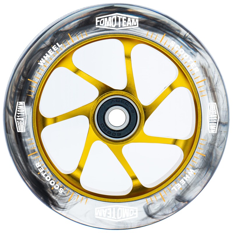 Pro Stunt Scooter Wheels 110mm24mm Watercolor Effect with ABEC-9 Bearings