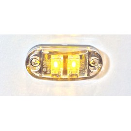 LONG HAUL 18 2.6"x1" Clear/Amber Surface Mount LED Marker Lights 12V for Trucks Campers Trailers RVS EL-112602CA18
