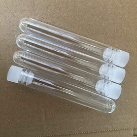 25 X Plastic Test Tubes,100mm X 16mm,Complete With Push Caps CONSUMABLES_DIRECT