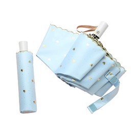 Folding Umbrella, Sun Umbrella, UV Protection, 100% Light Shade, Women's, One-Touch, Lightweight, For Both Sunny and Rainy Weather, Automatic Open/Close, 8 Ribs, Compact, 3 Tiers, Heat Shielding